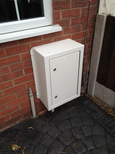 electricity meter cover box|outside electric meter cupboard door.